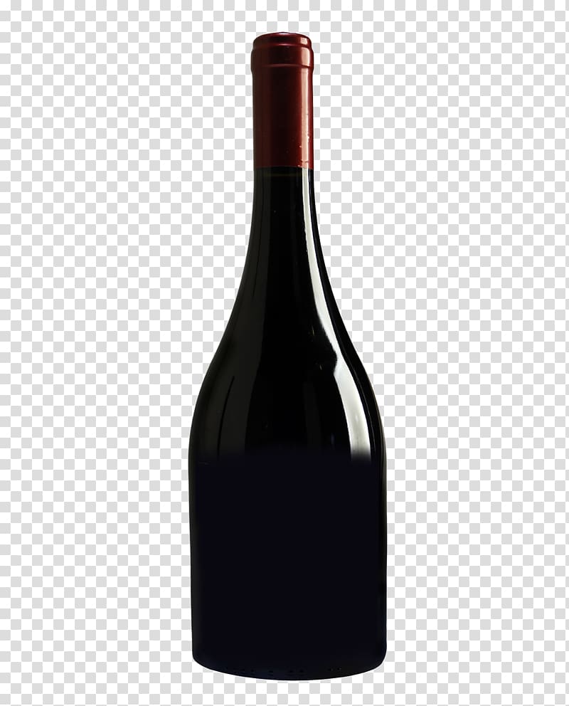 Black wine bottle illustration, Champagne Wine Glass bottle Liqueur.