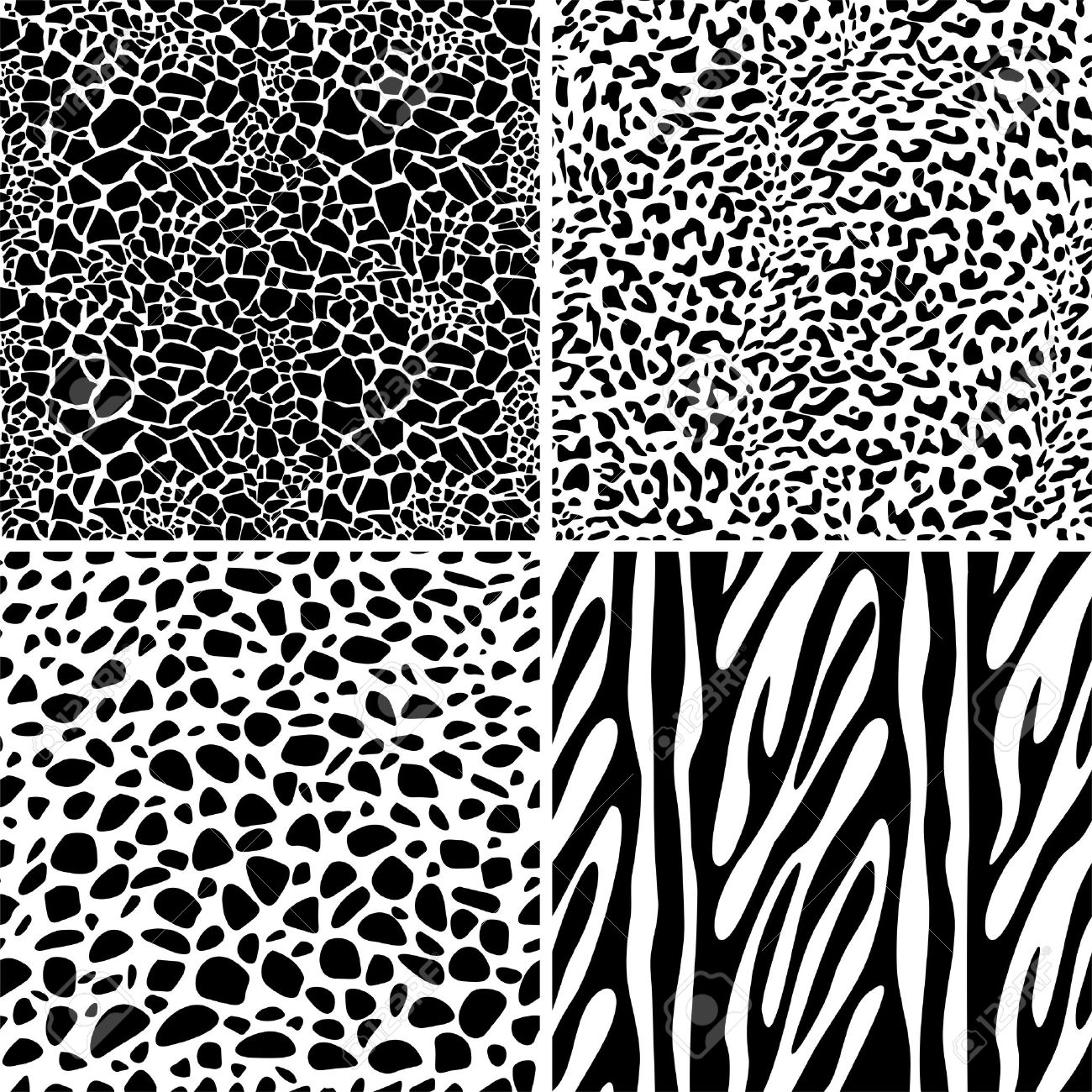 clipart animal print black and white goraffe - Clipground