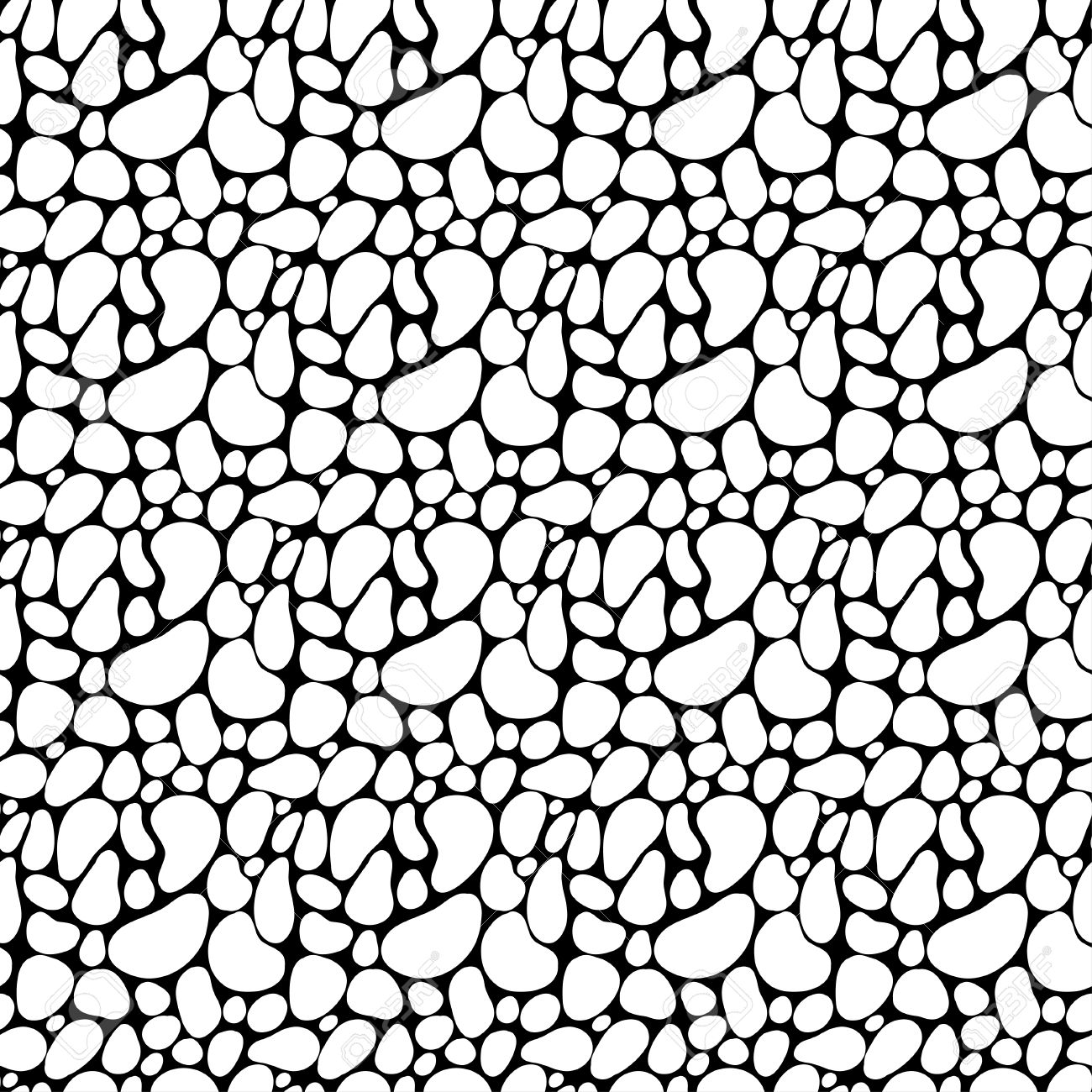 Animals Print Black And White Seamless Pattern.