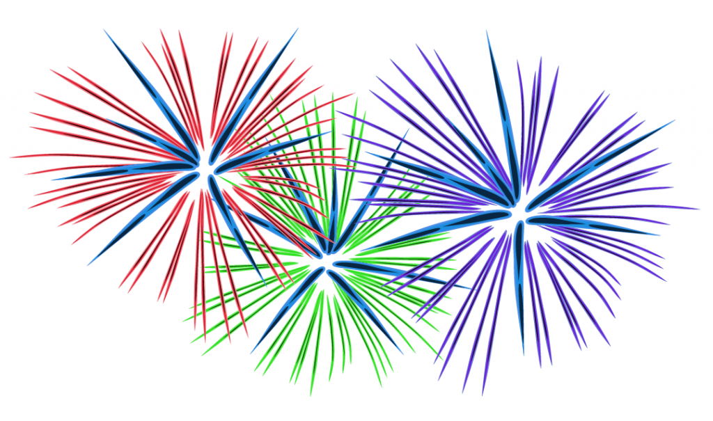 4032 Fireworks free clipart.