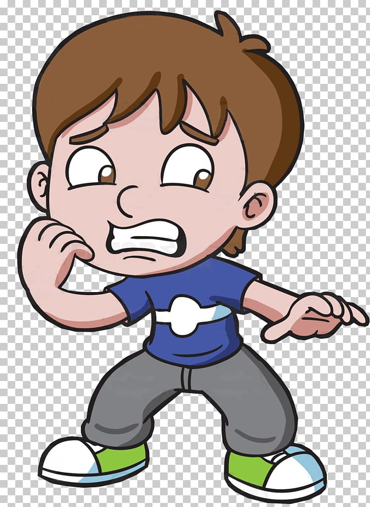 Fear Anxiety , cartoon child PNG clipart.