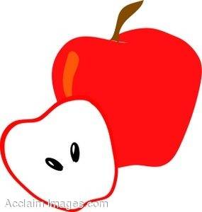 Cartoon clipart apple seeds.