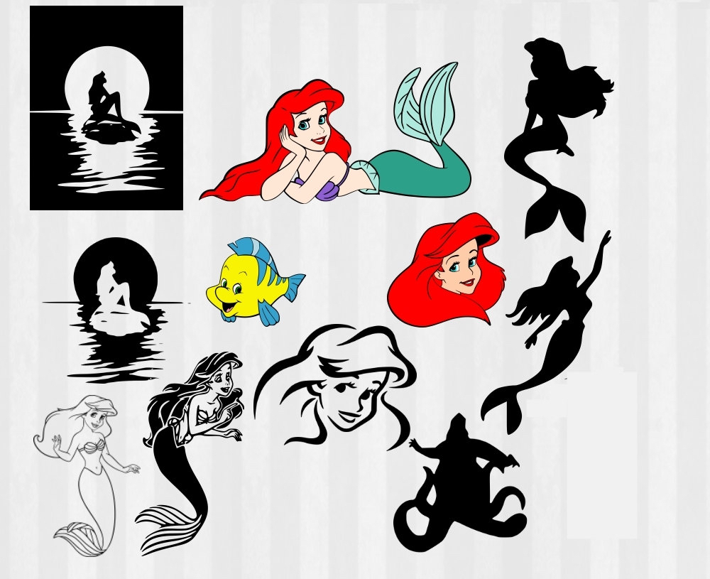 Download clipart ariel silhouette - Clipground