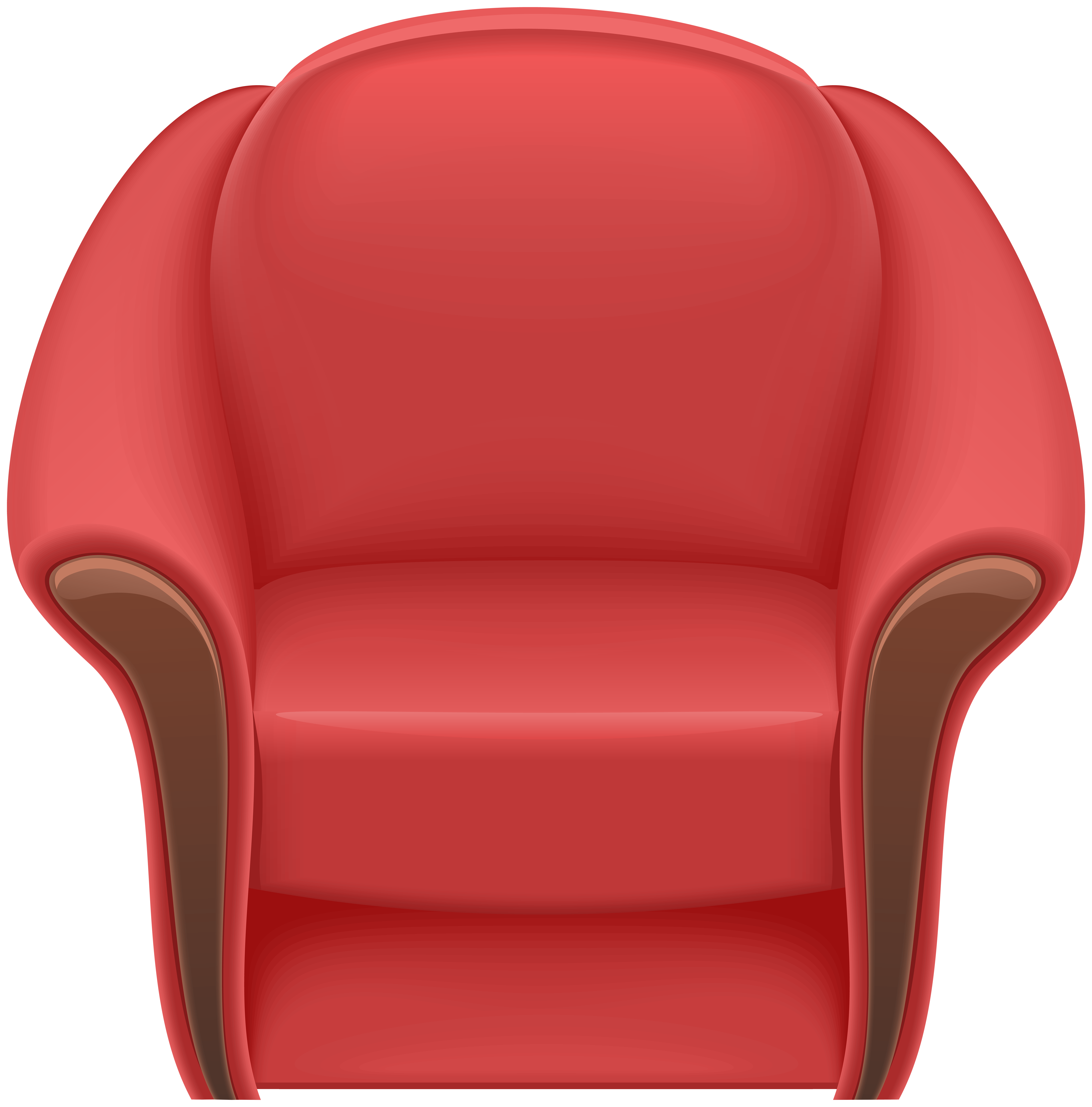 Red Armchair Transparent Clip Art.