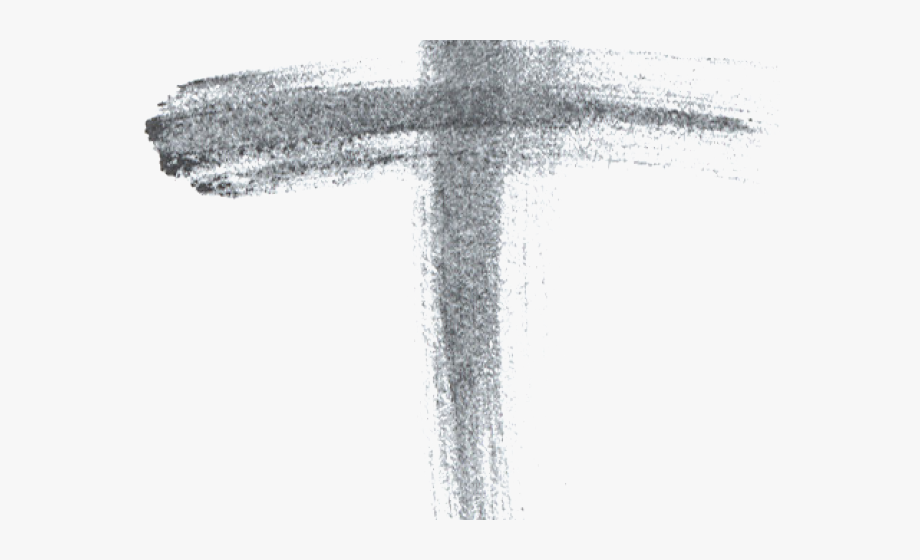 Drawn Cross Lent Ash.