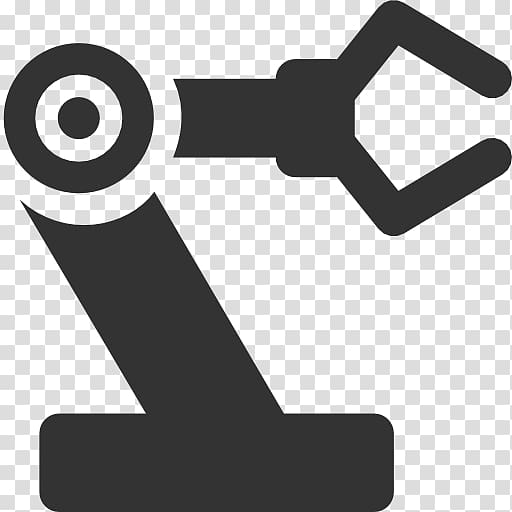 Black illustration, Industrial robot Computer Icons Robotic arm.