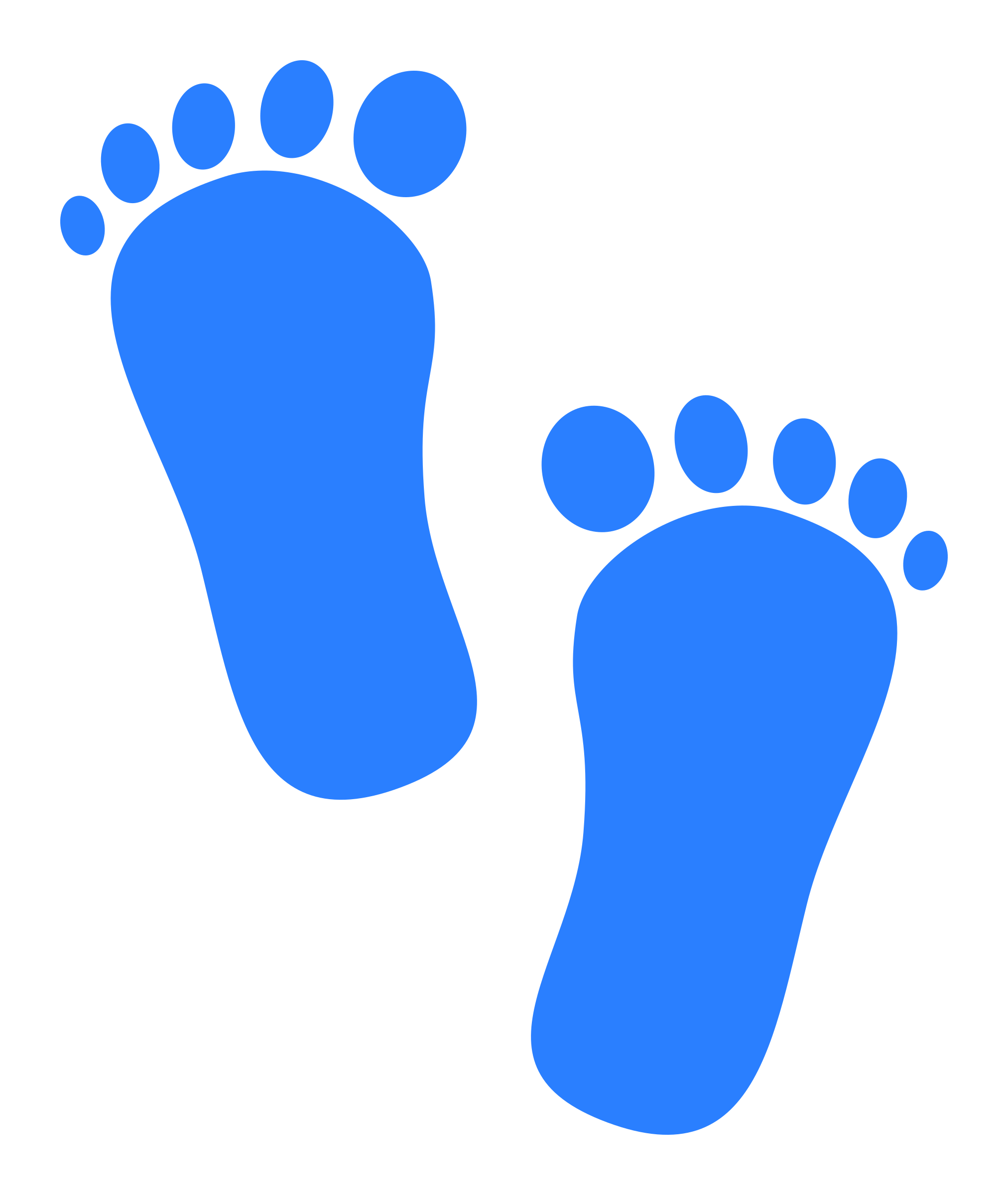 Baby feet clipart baby footprints blue.