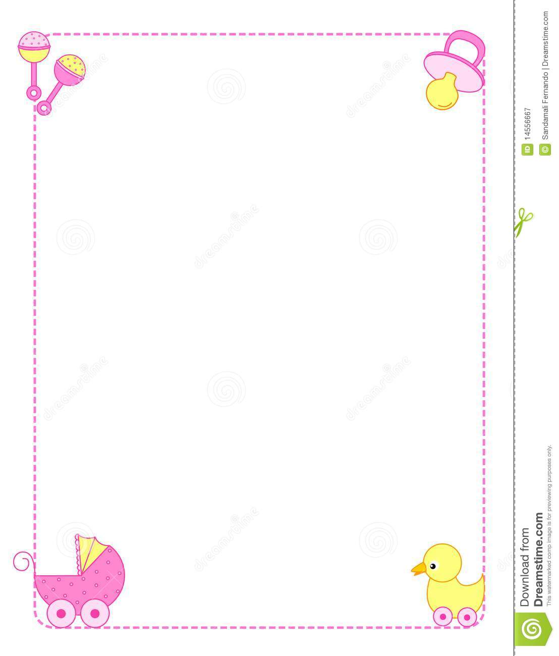 Free Printable Baby Shower Borders Clipart Baby Girl Borders Free 14560 ...