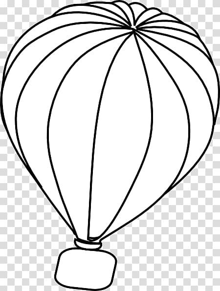Hot air balloon Drawing , balloon outline transparent.