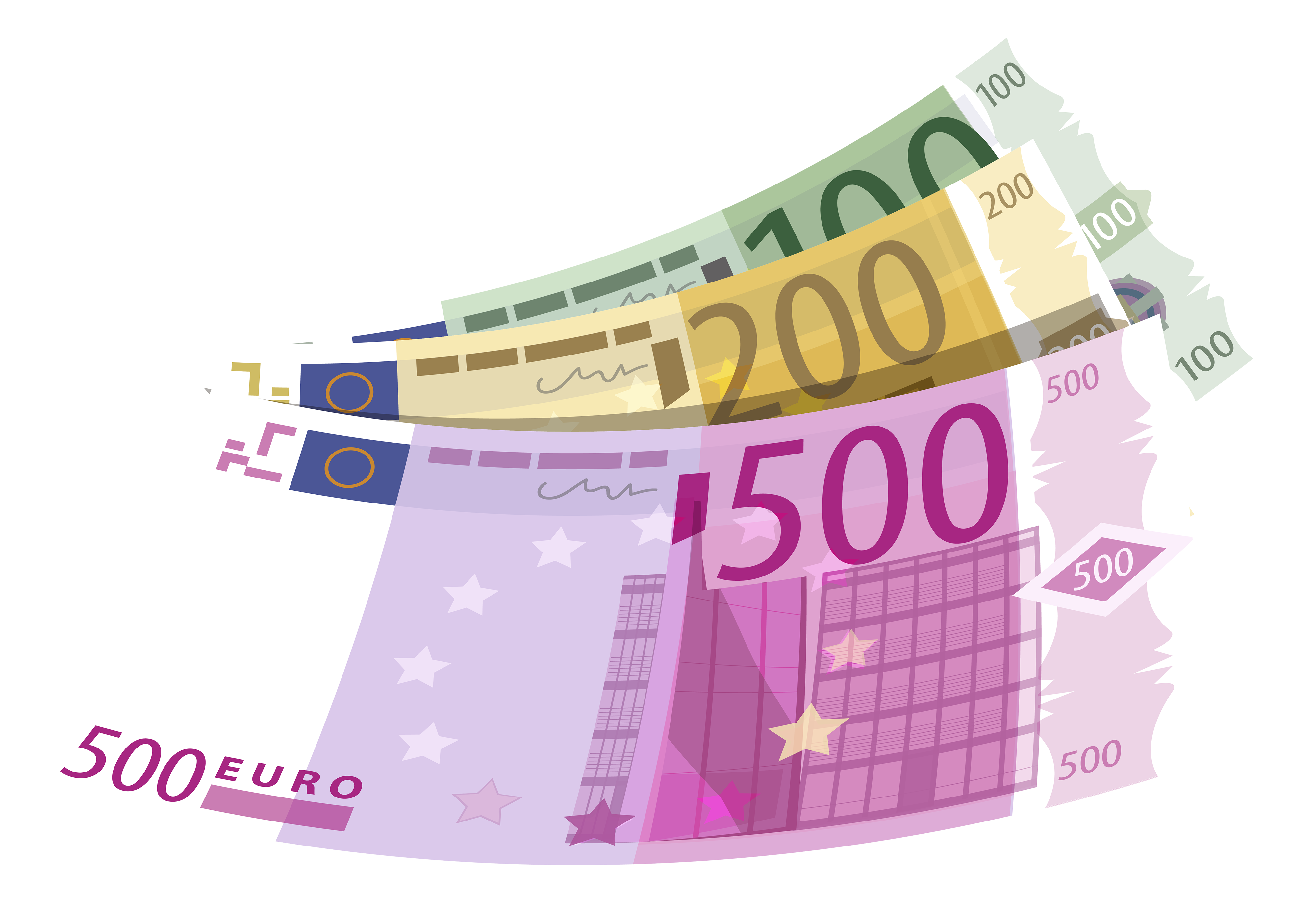Banknotes Euro PNG Clipart.