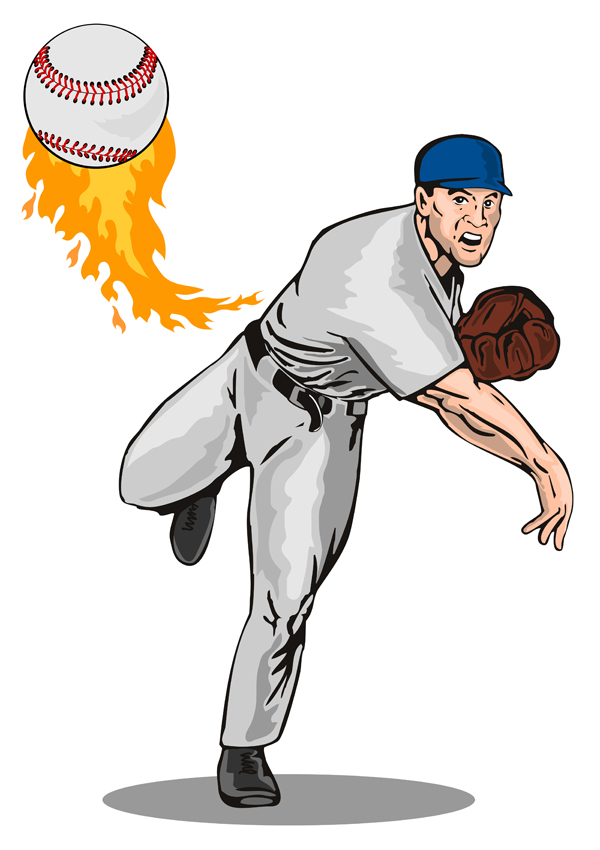 Baseball pitcher clipart free image.