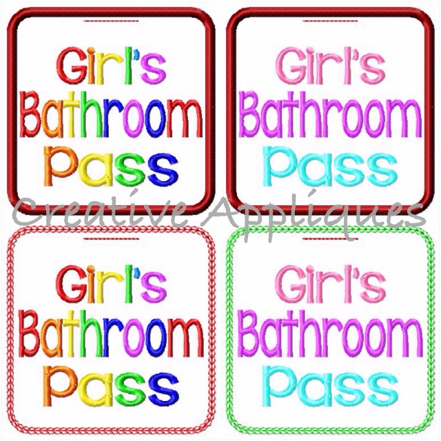 Clipart Bathroom Pass