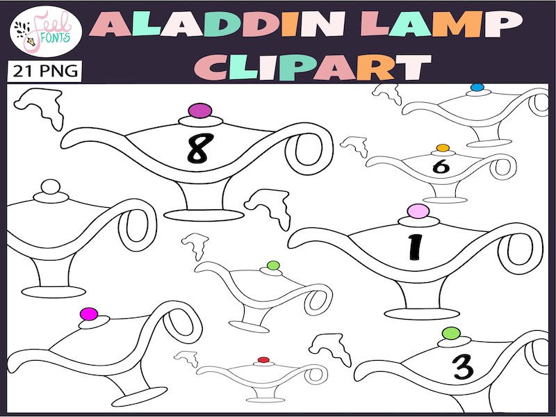 Aladdin Lamp Clipart.