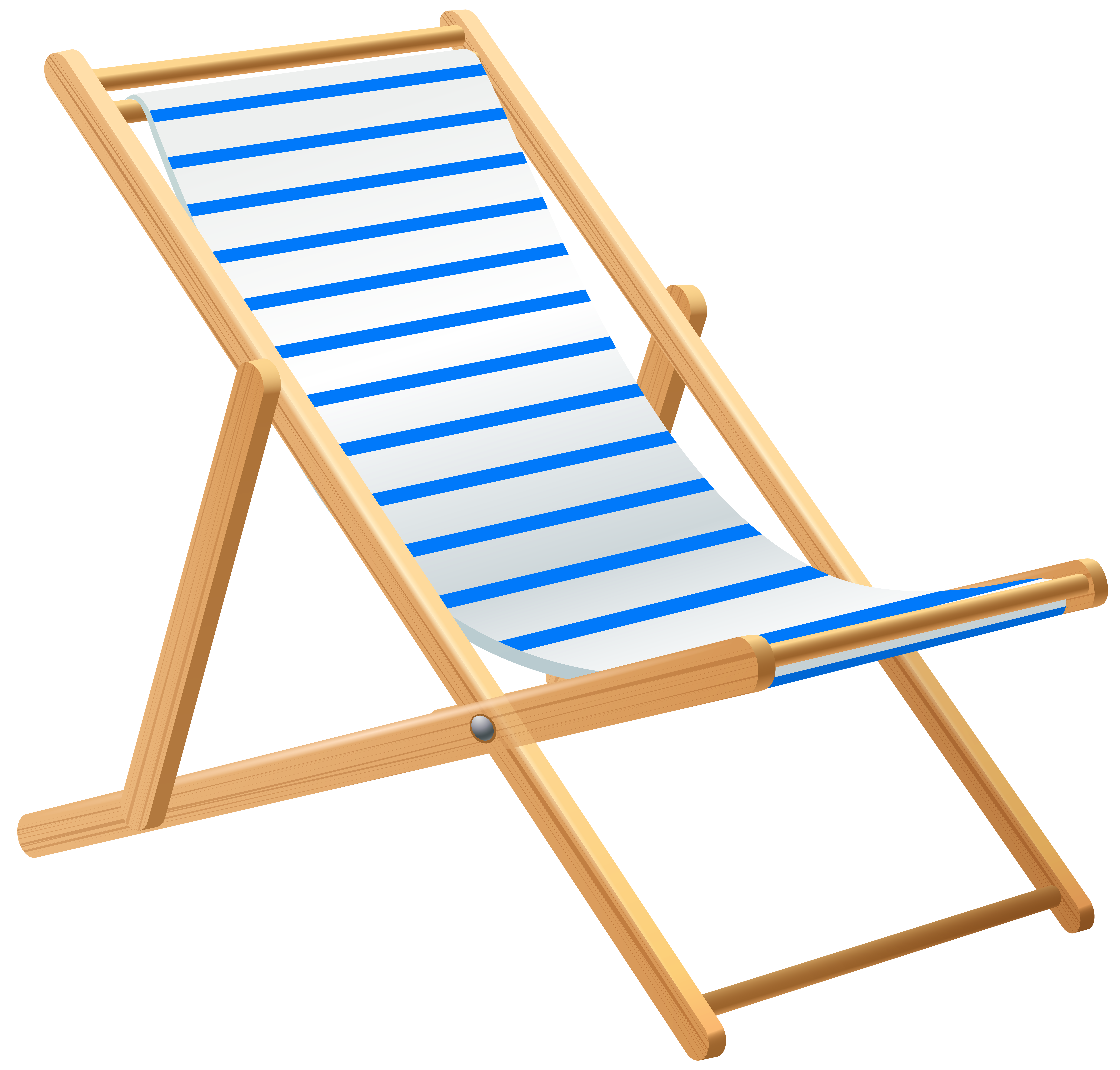 Beach Chair Transparent PNG Clip Art.