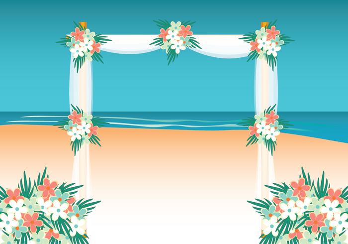 Beach Wedding Background.
