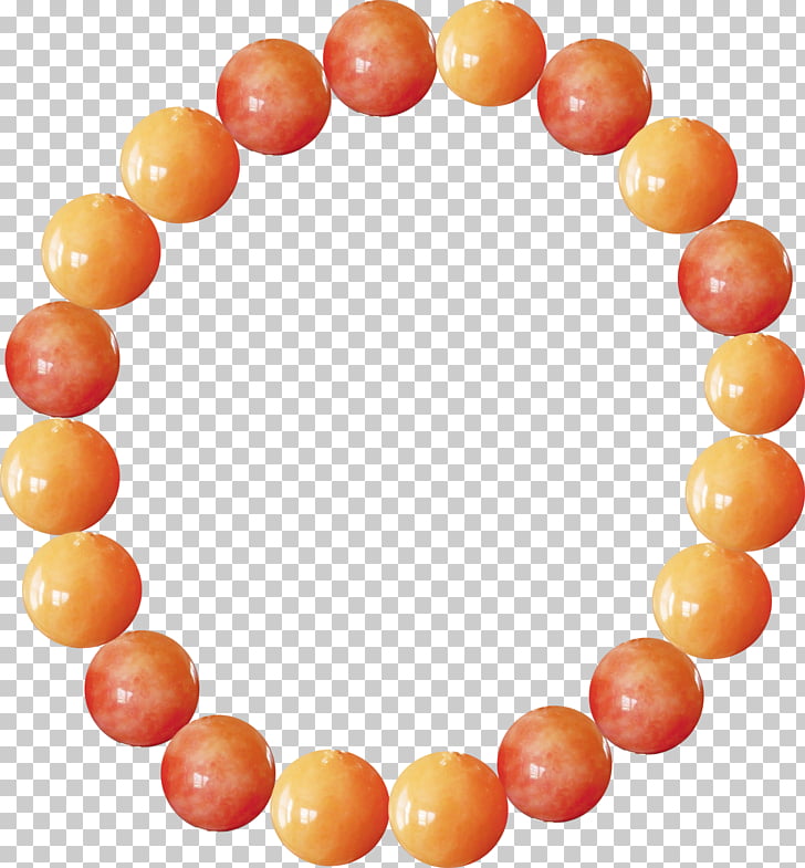 Bead , Orange beads PNG clipart.