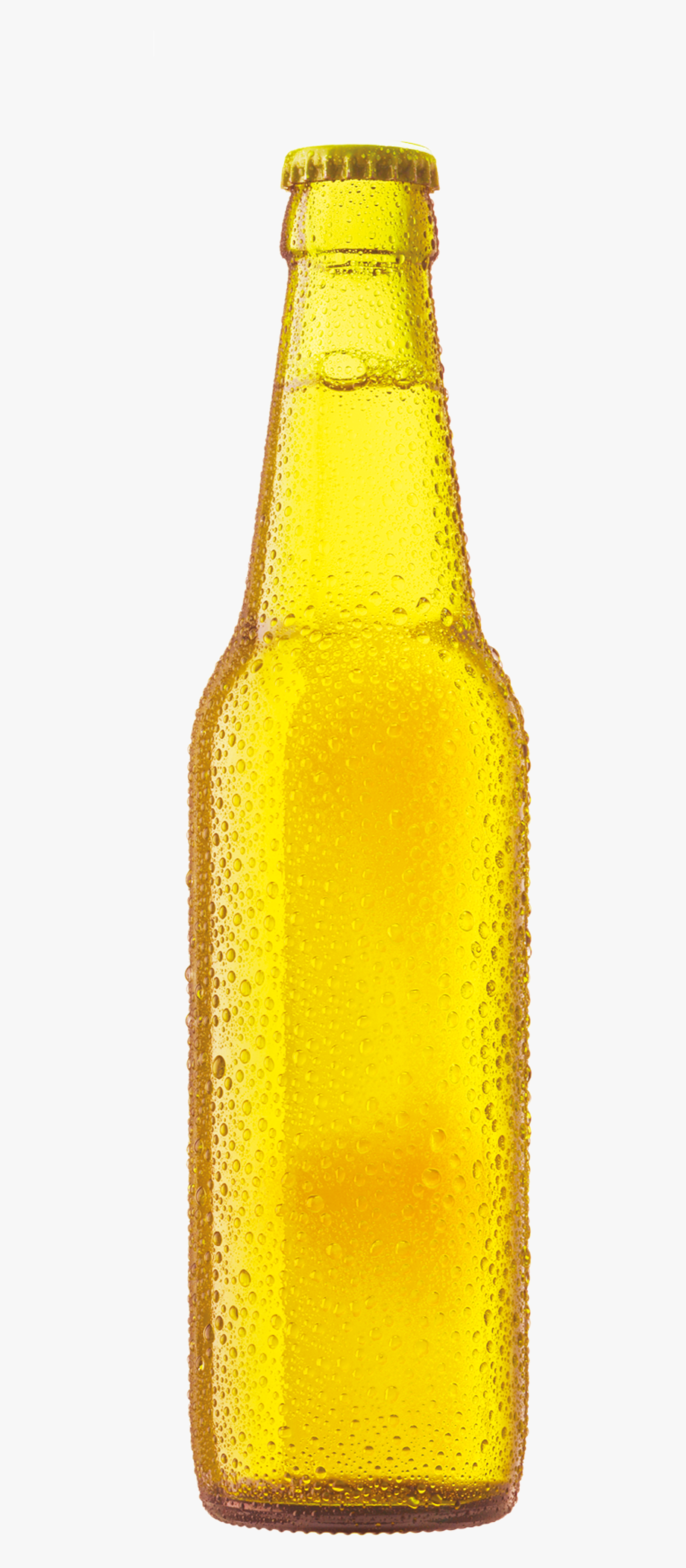 Желтая бутылочка. Бутылка без фона. Бутылка на прозрачном фоне.