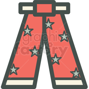 bell bottom pants vector icon image . Royalty.
