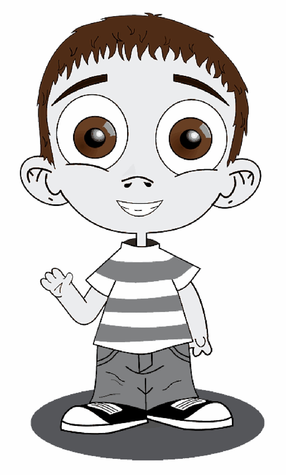 Clipart Boy With Big Eyes , Png Download.