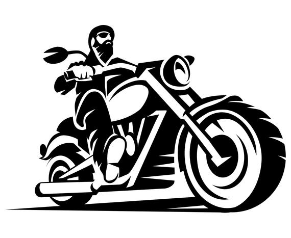 Biker, Bike, Rider, Motorcycle, Silhouette,SVG,Graphics.