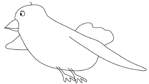 Free Sparrow Outlines Clipart.