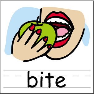 Bite bit bitten. Кусать рисунок. Bite рисунок. Пиктограмма кусает.