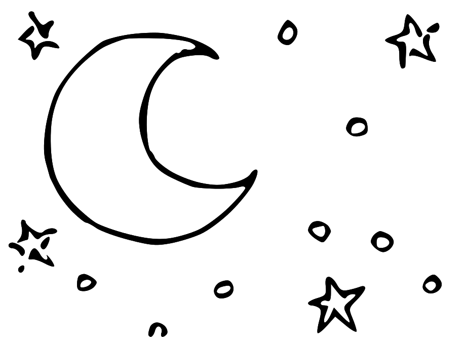 Moon black and white moon clipart.