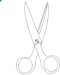 Scissors Outline Clip Art at Clker.com.