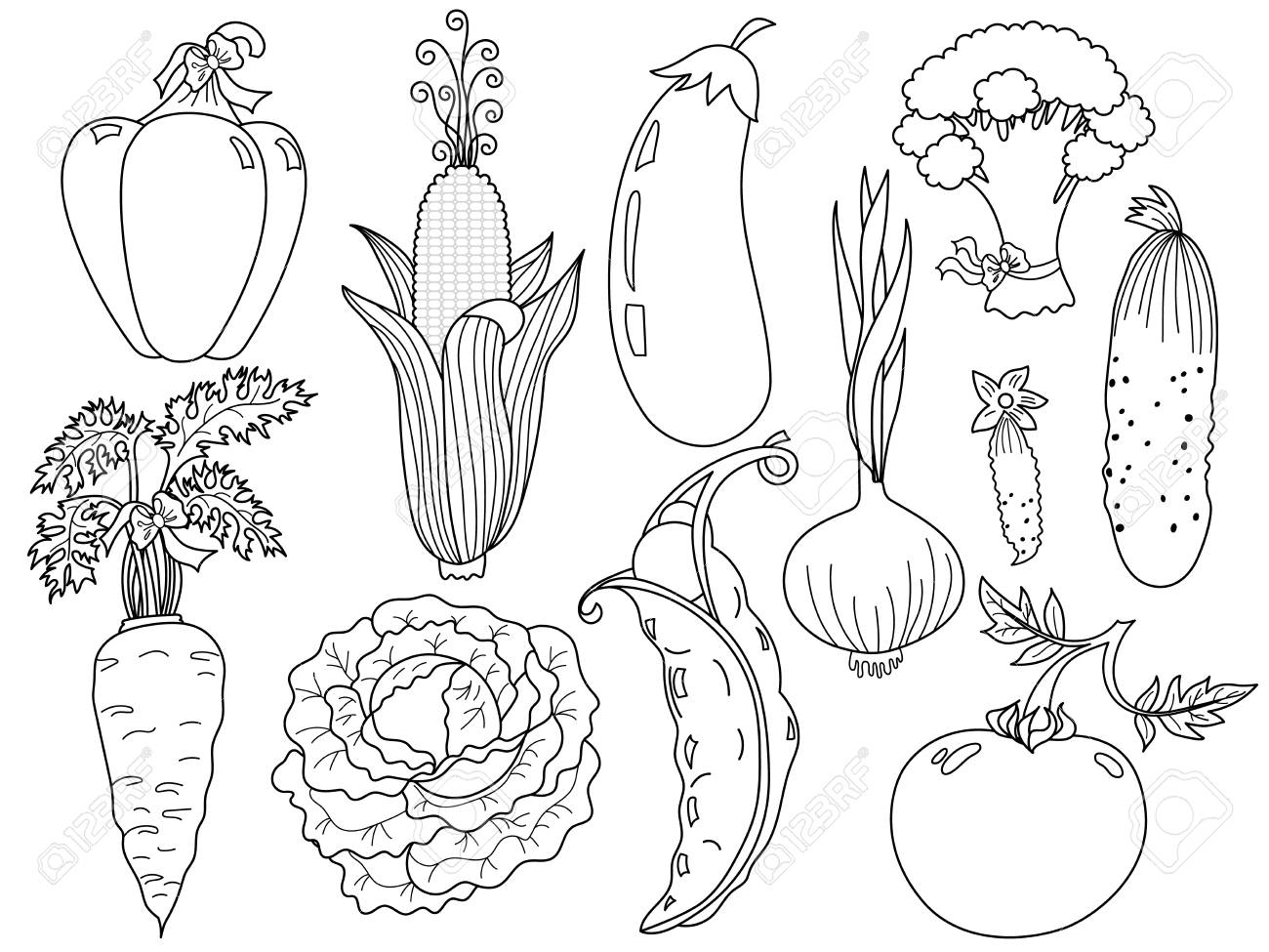 clipart black and white vegetables 20 free Cliparts | Download images