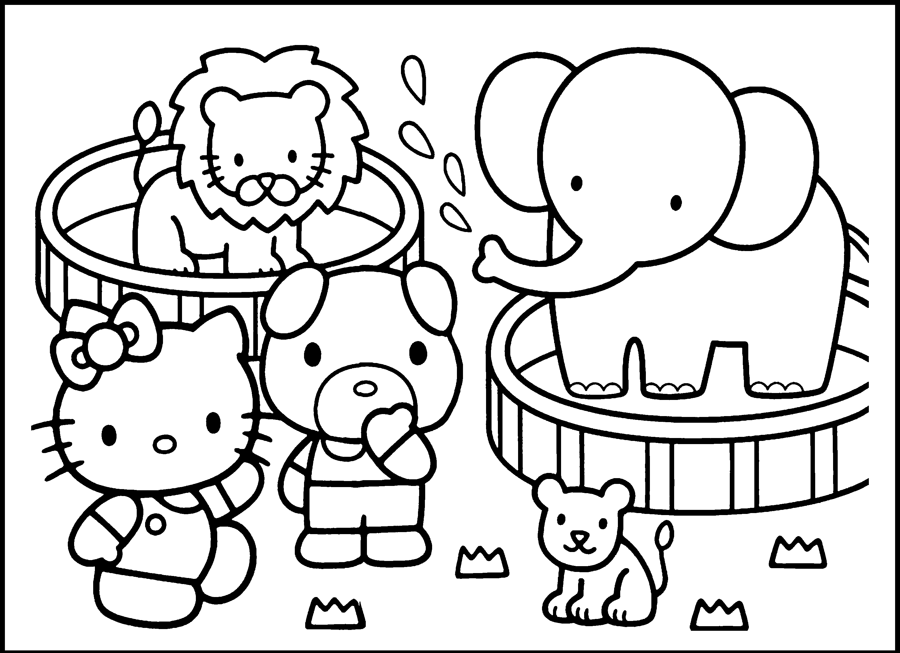 Zoo Clipart Black And White.