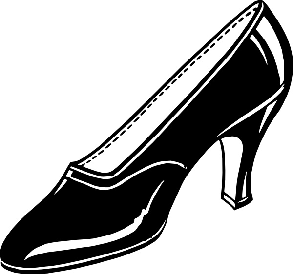 Black Shoe clip art Free vector in Open office drawing svg.