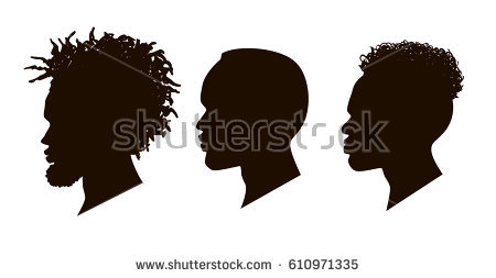 Download clipart black side face afro man silhoutte - Clipground