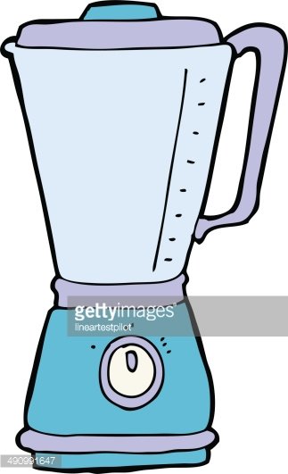 cartoon kitchen blender Clipart Image.