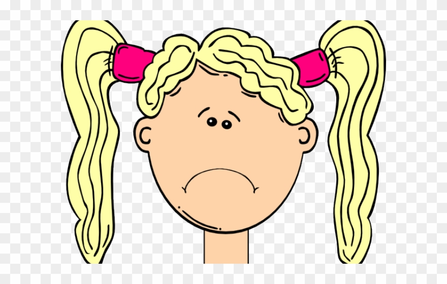 Blonde Girl Laughing Clipart.