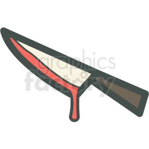 halloween bloody knife vector icon image . Royalty.