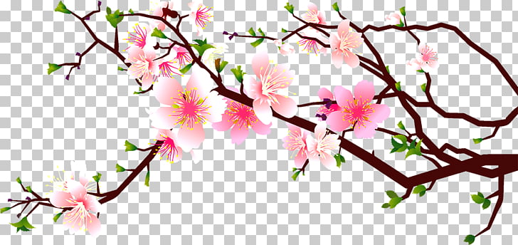 Cherry blossom Peach , Peach corner decoration, pink cherry.