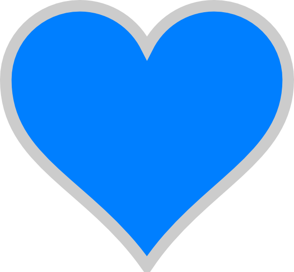 Blue Heart Transparent Clipart.