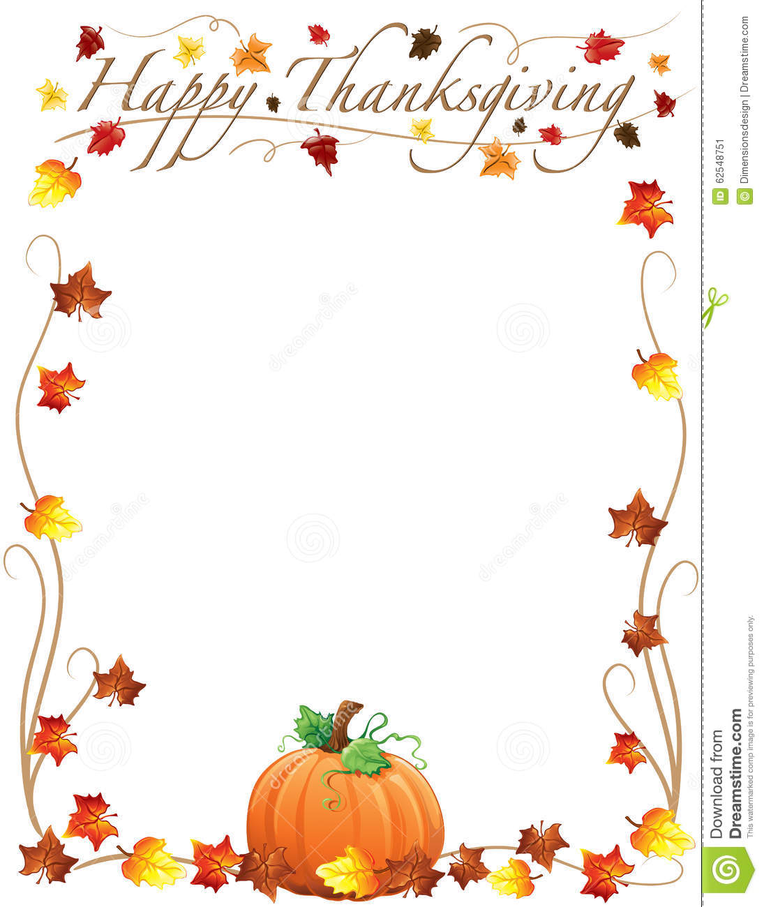 Free Printable Thanksgiving Borders