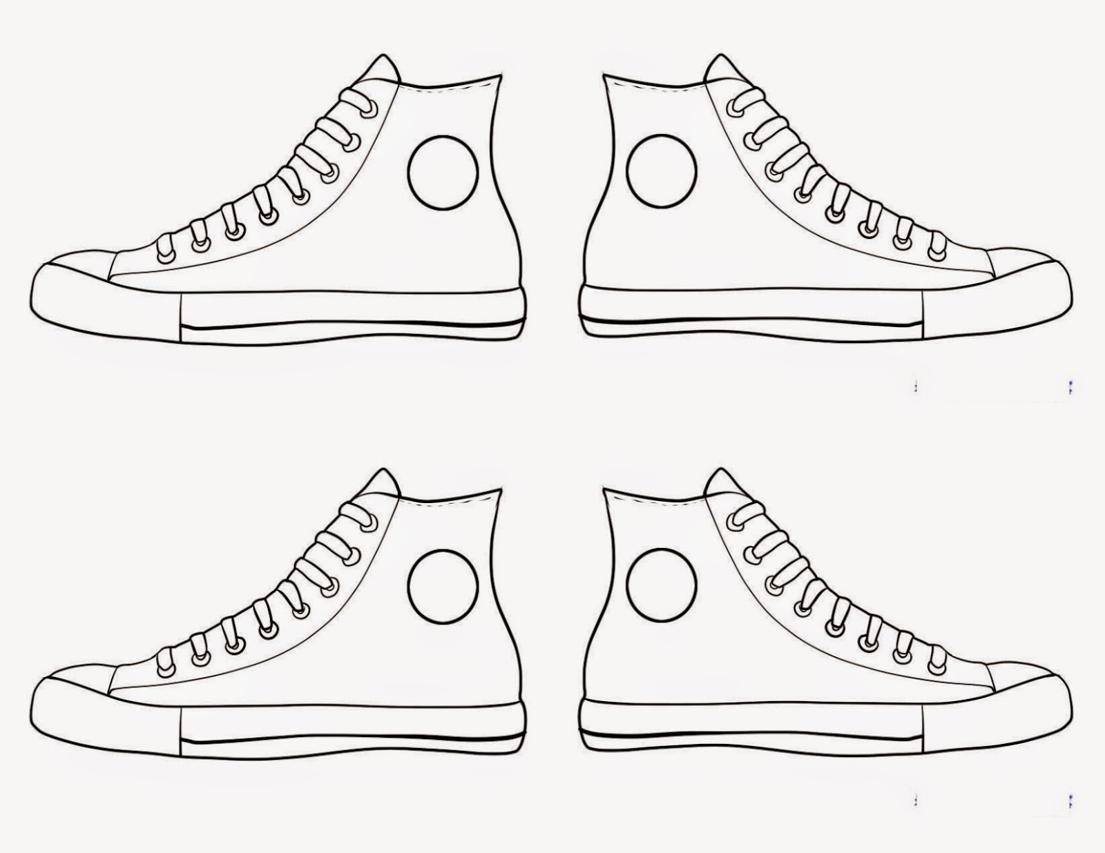 Free Printable Shoe Template Printable Blank World