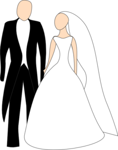 Bride And Groom Clipart Black And White.