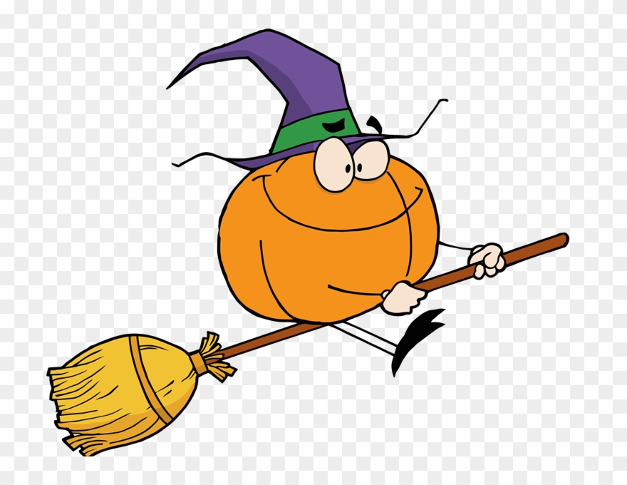 Witch On A Broomstick Clipart.
