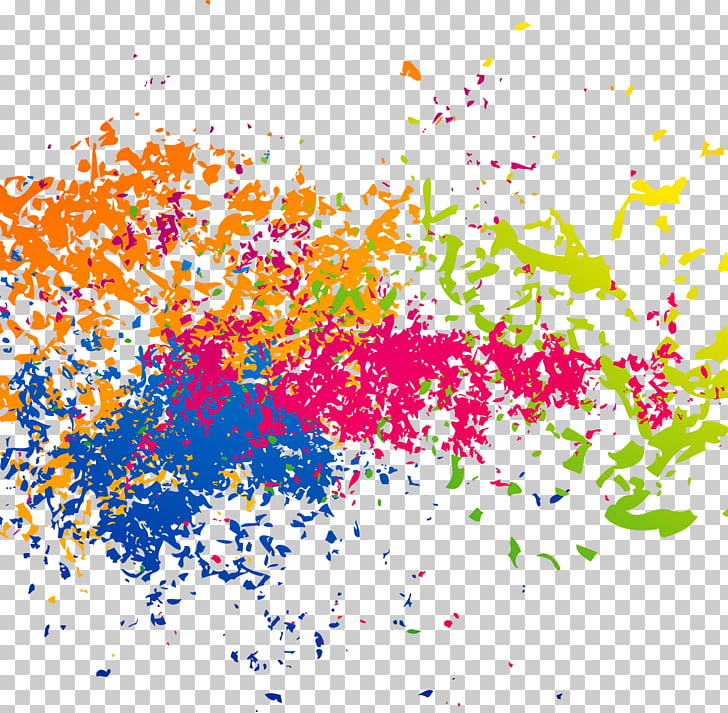 Ink Brush effect, photo of paint splatter PNG clipart.