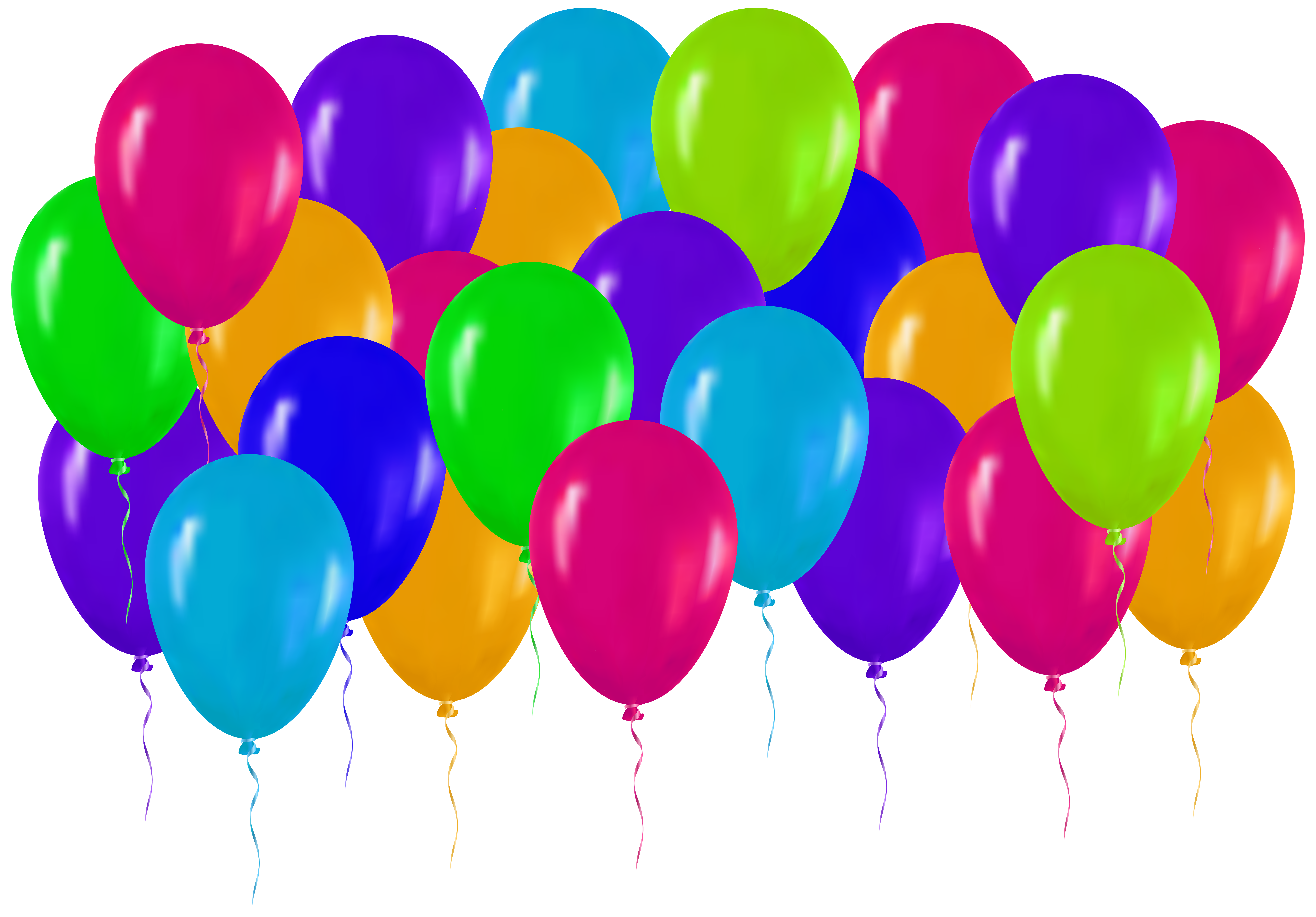 Colorful Balloons PNG Clip Art.