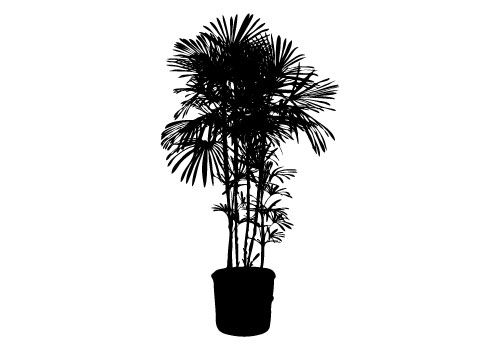 Potted Plants Silhouette Vector for free download. Here it is a.