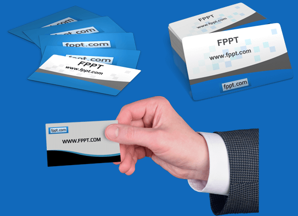 Customizable Business Card Clipart For PowerPoint.