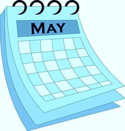 May 2018 Clipart Calendars, Graphics, Vector Arts.