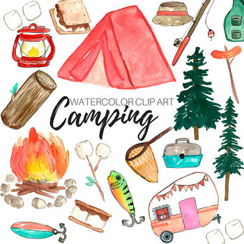 Collection of 14 free Watercolor clipart camping bill clipart dollar.