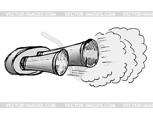 Car exhaust pipe.