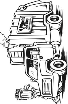 trucks and airplanes coloring pages