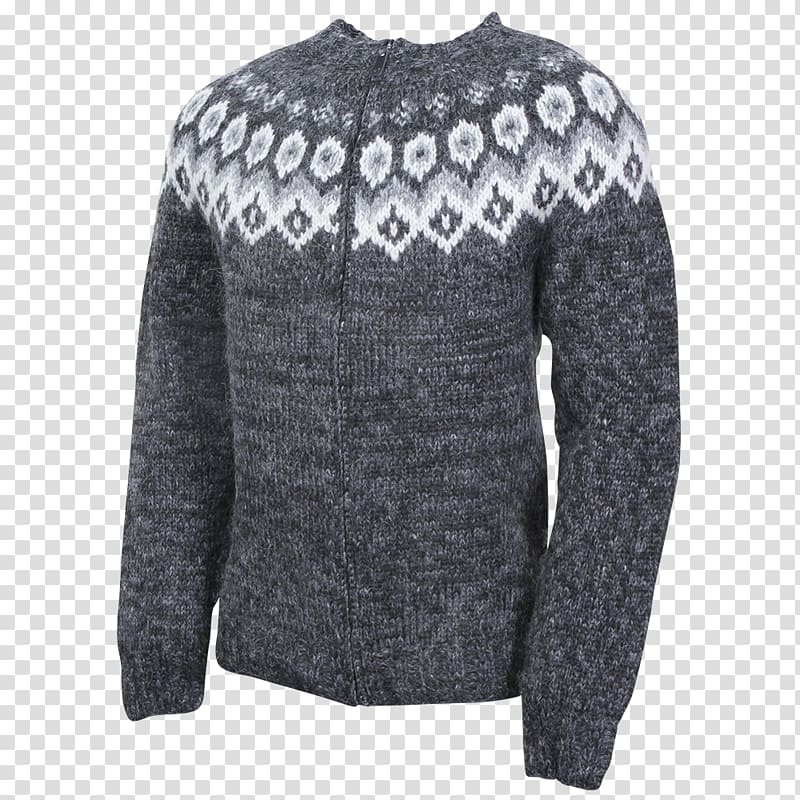 Cardigan Sweater Lopapeysa Wool Aran jumper, wool transparent.